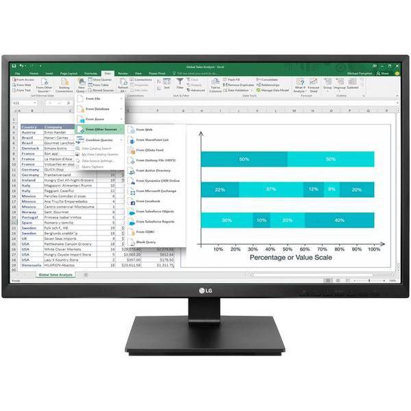 Écran 27" LCD Fhd LG 27Bk550Y