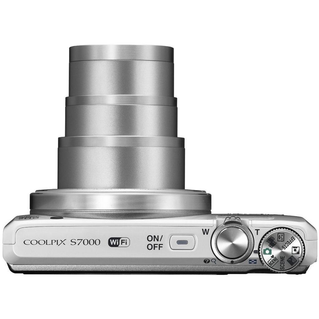 Compact Coolpix S7000 - White + Nikon Nikkor 20x Wide